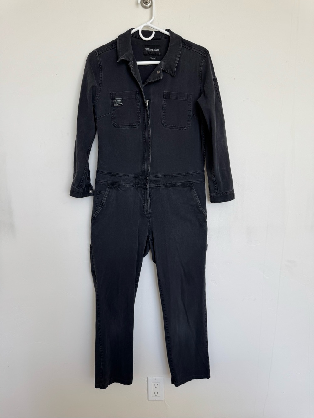 Wildfang Workwear Utility Coverall Jumpsuit – Faded Black – Size Small